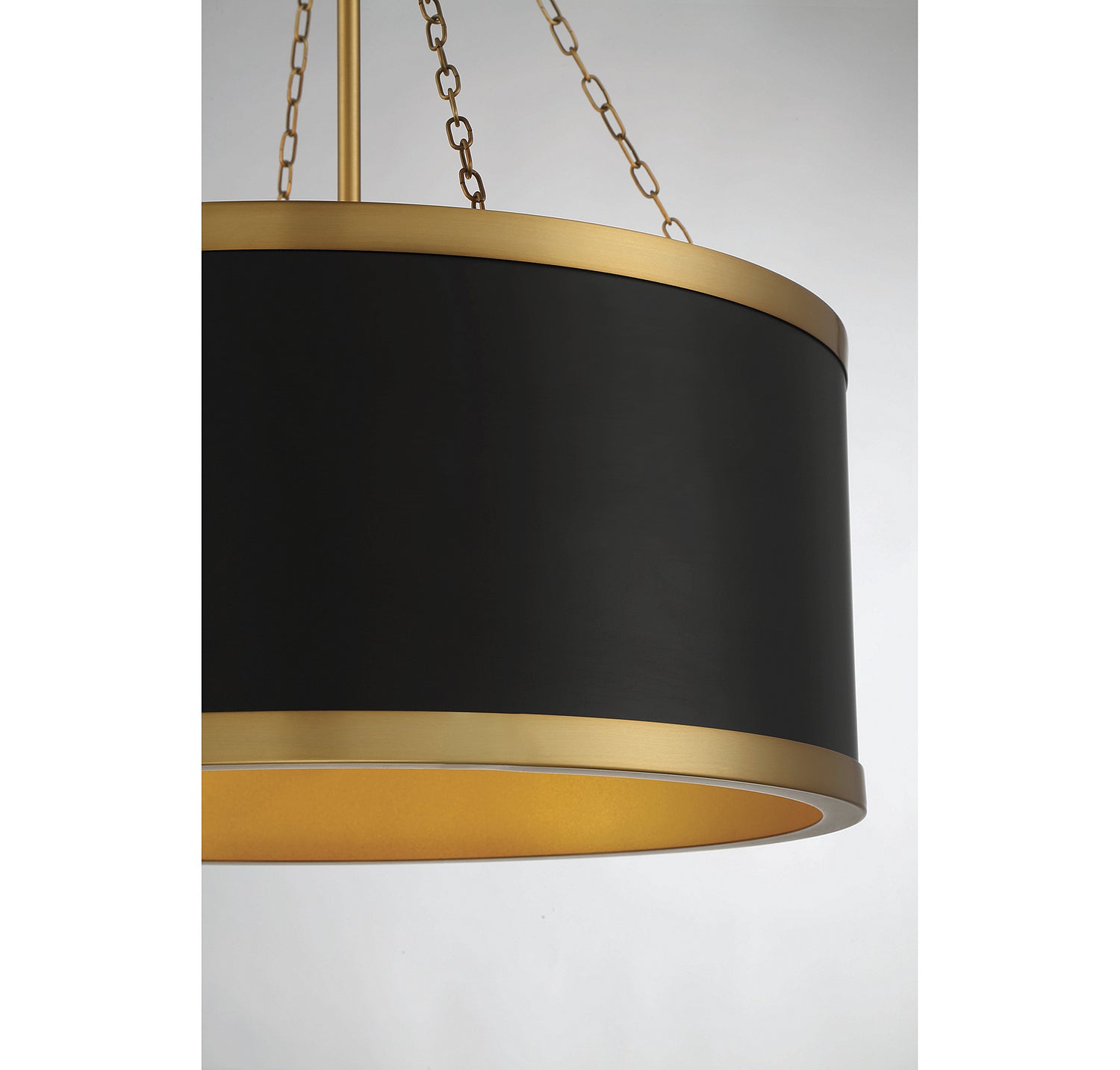 Savoy House - 7-188-6-143 - Six Light Pendant - Delphi - Black with Warm Brass Accents