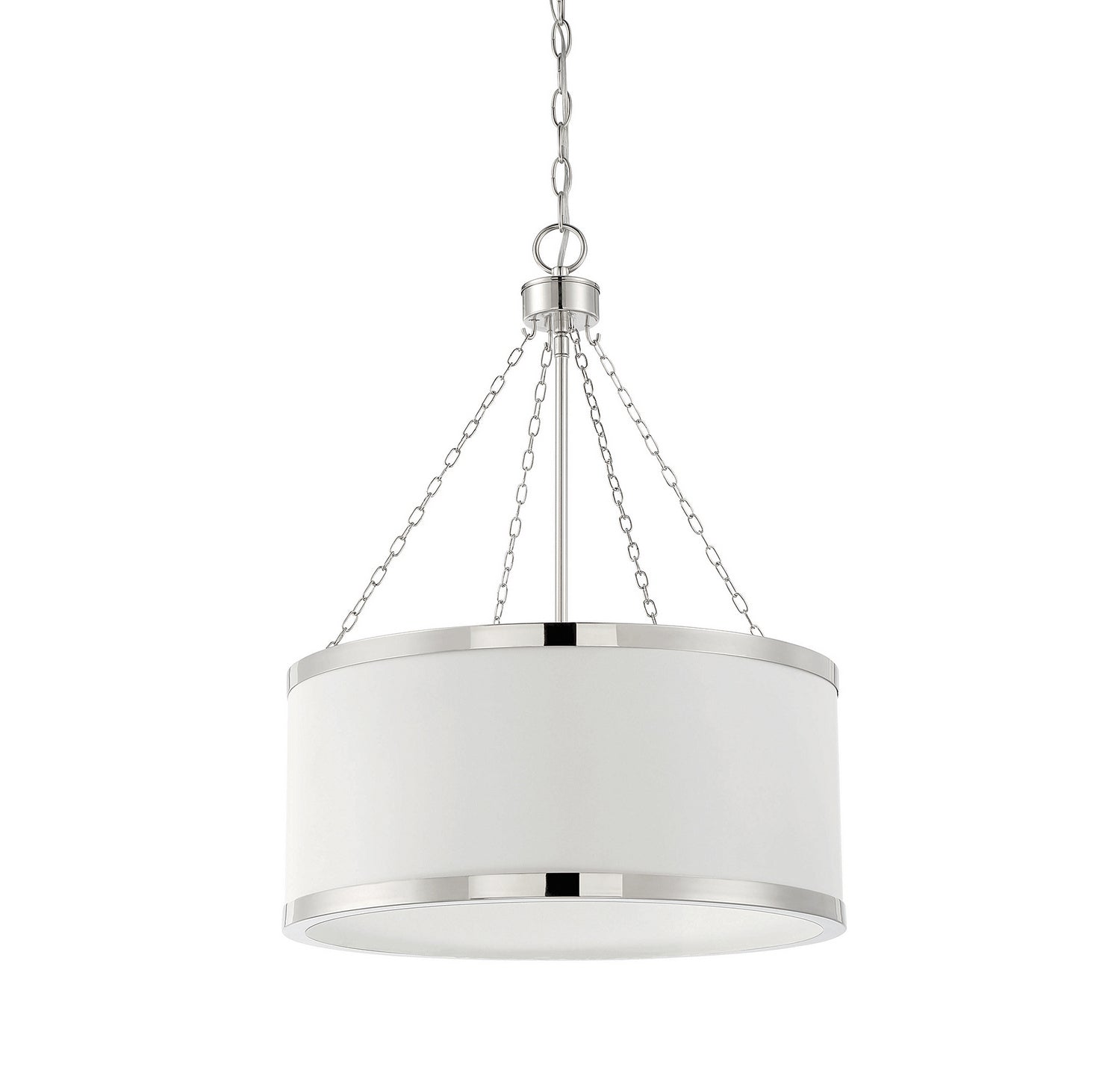 Savoy House - 7-188-6-172 - Six Light Pendant - Delphi - White with Polished Nickel Acccents