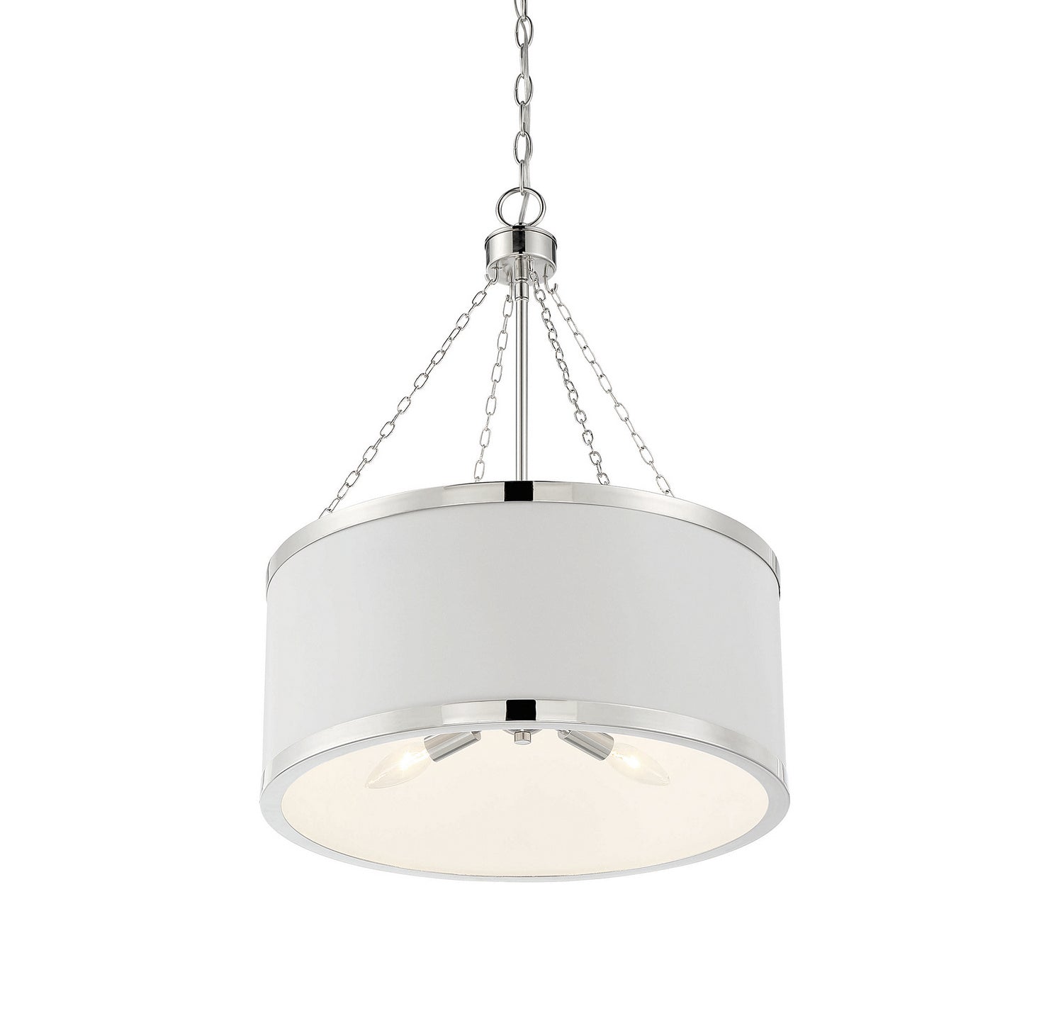 Savoy House - 7-188-6-172 - Six Light Pendant - Delphi - White with Polished Nickel Acccents