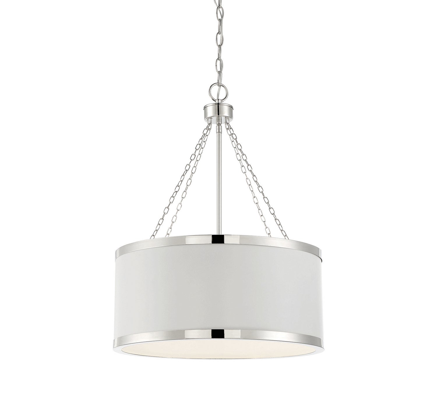 Savoy House - 7-188-6-172 - Six Light Pendant - Delphi - White with Polished Nickel Acccents