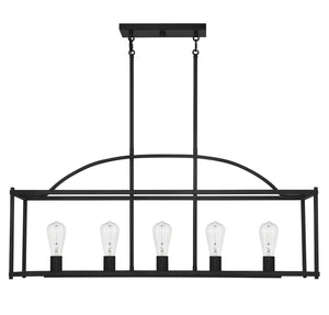 Savoy House - 1-190-5-89 - Five Light Linear Chandelier - Palladian - Matte Black