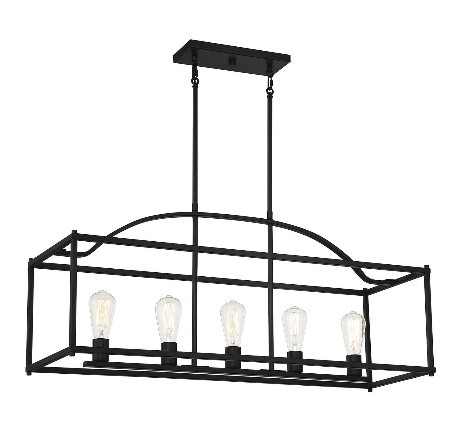 Savoy House - 1-190-5-89 - Five Light Linear Chandelier - Palladian - Matte Black