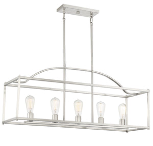 Savoy House - 1-190-5-SN - Five Light Linear Chandelier - Palladian - Satin Nickel