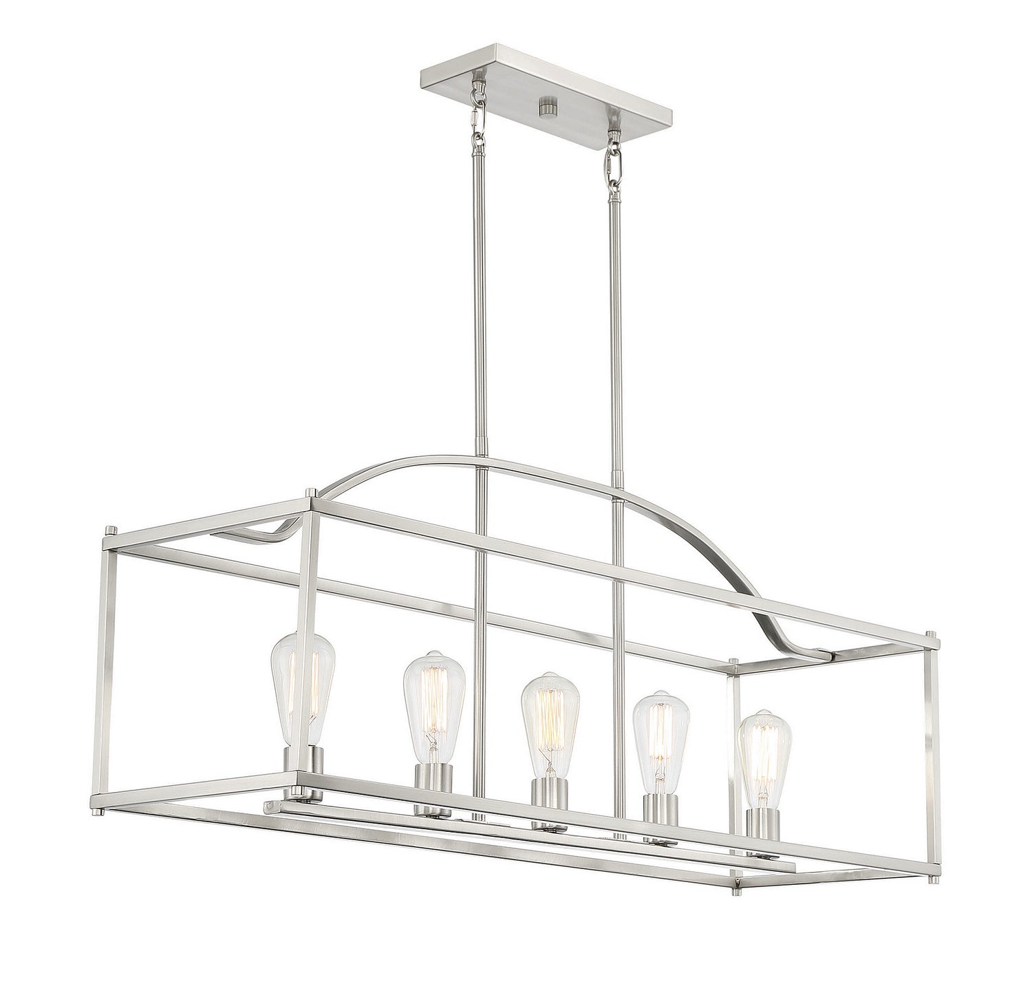 Savoy House - 1-190-5-SN - Five Light Linear Chandelier - Palladian - Satin Nickel