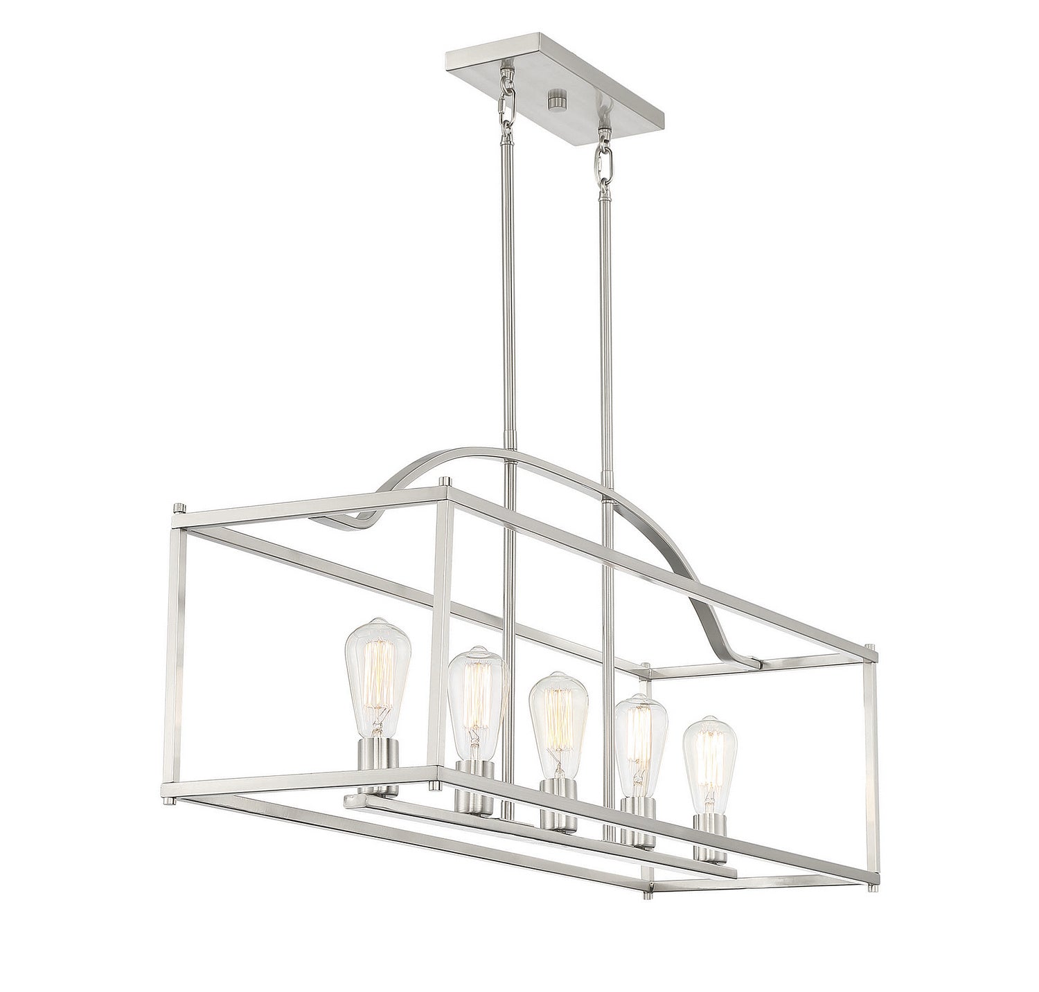 Savoy House - 1-190-5-SN - Five Light Linear Chandelier - Palladian - Satin Nickel