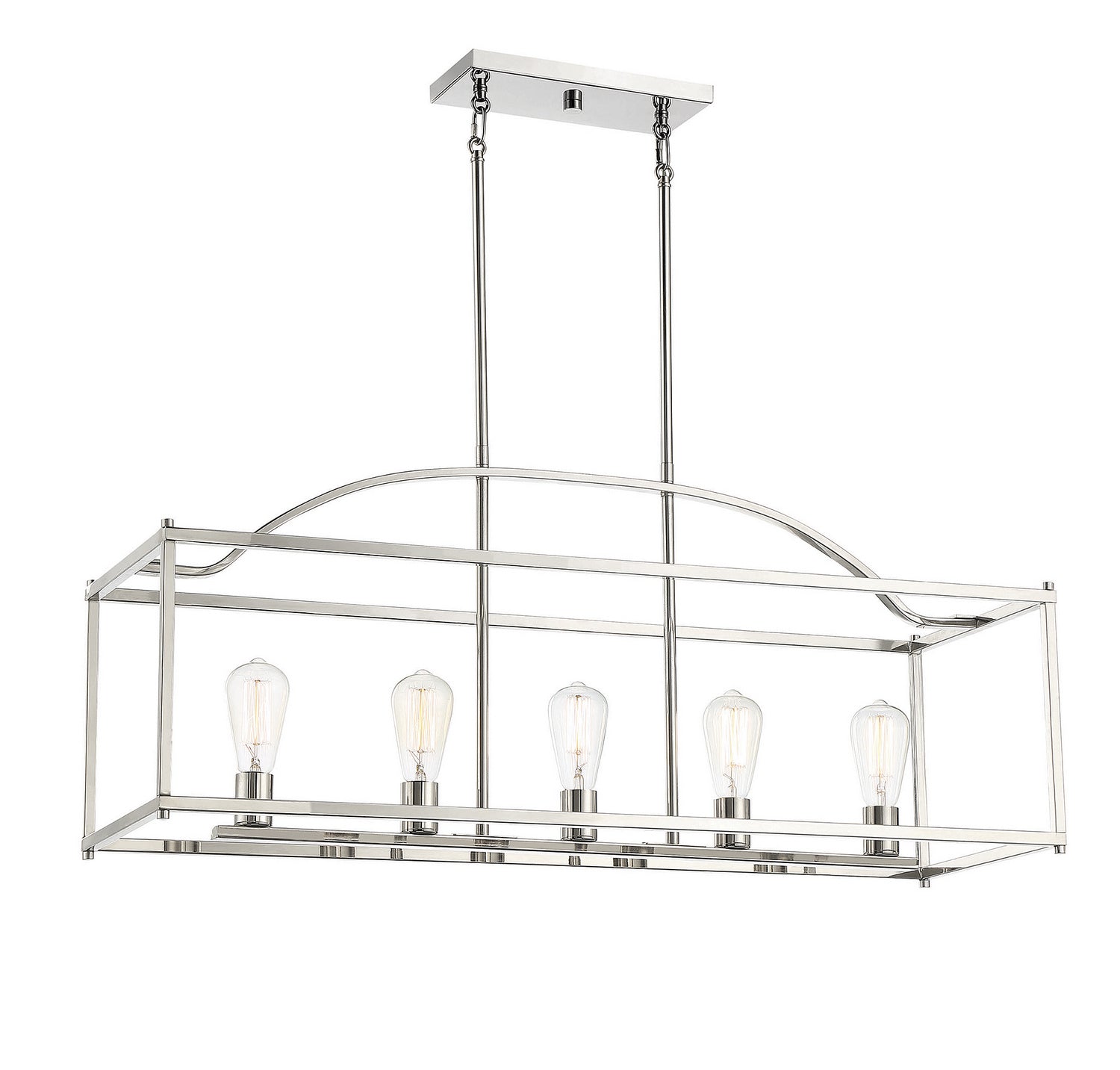 Savoy House - 1-190-5-109 - Five Light Linear Chandelier - Palladian - Polished Nickel