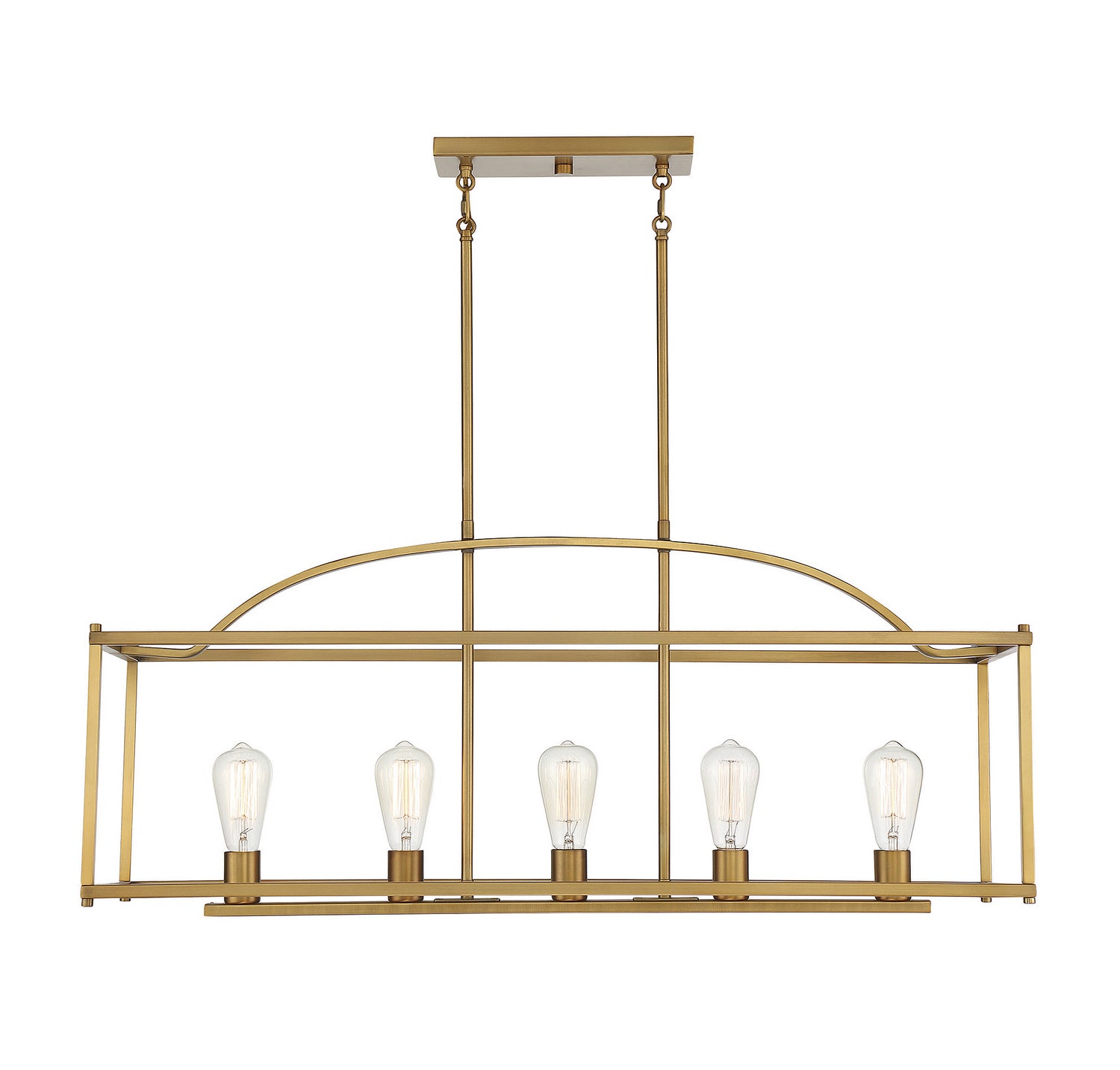 Savoy House - 1-190-5-322 - Five Light Linear Chandelier - Palladian - Warm Brass