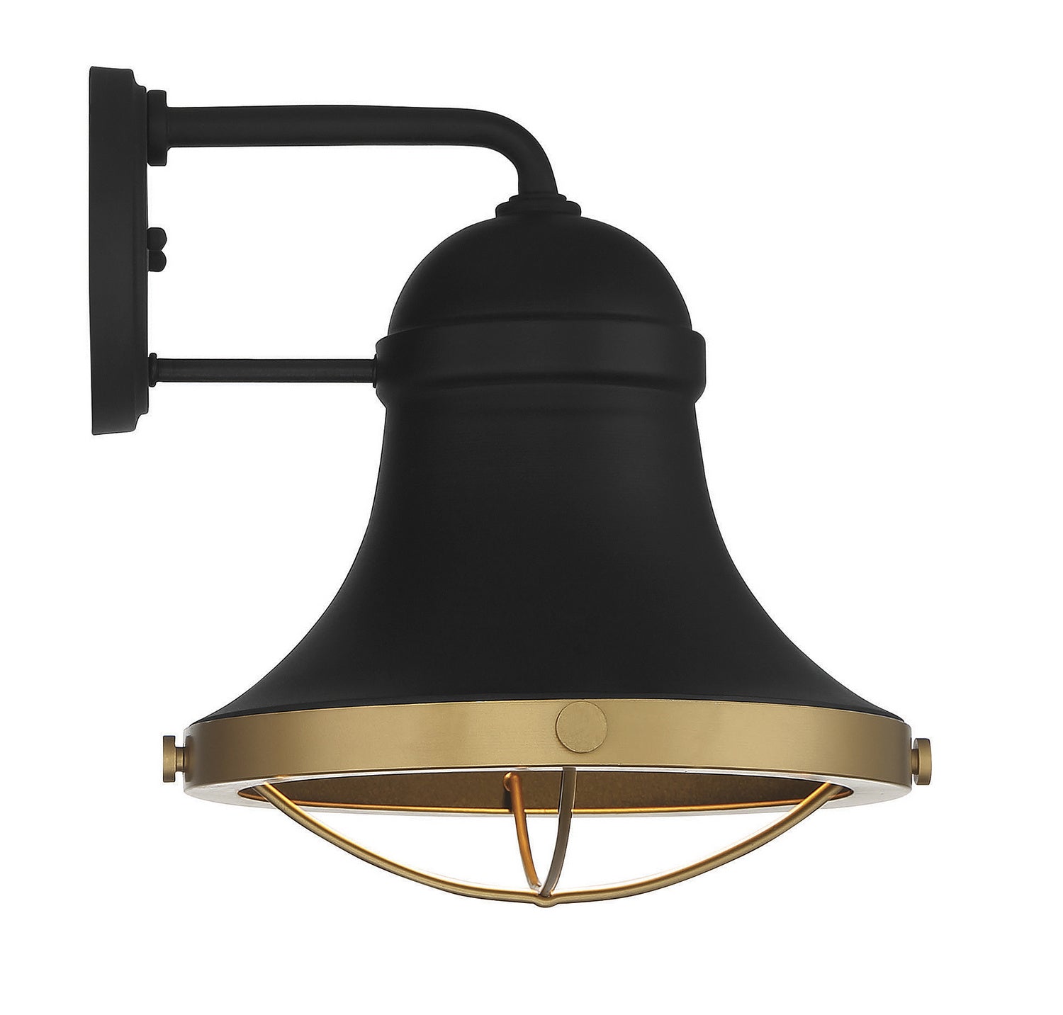 Savoy House - 5-179-137 - One Light Wall Sconce - Belmont - Textured Black with Warm Brass Accents