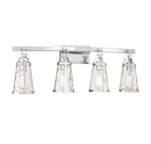 Savoy House - 8-560-4-11 - Four Light Bath Bar - Albany - Polished Chrome