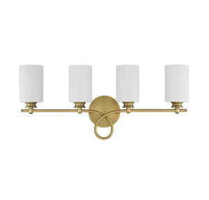 Savoy House - 8-530-4-322 - Four Light Bath Bar - Woodbury - Warm Brass