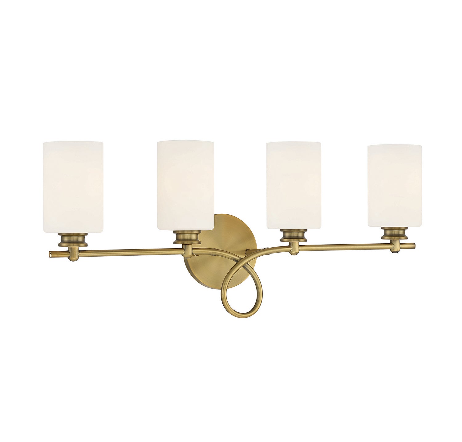 Savoy House - 8-530-4-322 - Four Light Bath Bar - Woodbury - Warm Brass