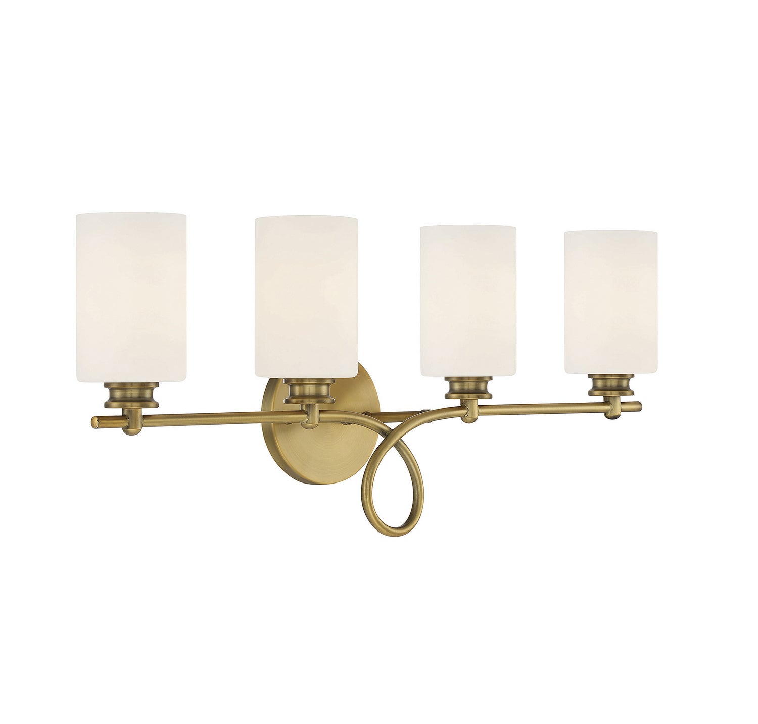 Savoy House - 8-530-4-322 - Four Light Bath Bar - Woodbury - Warm Brass