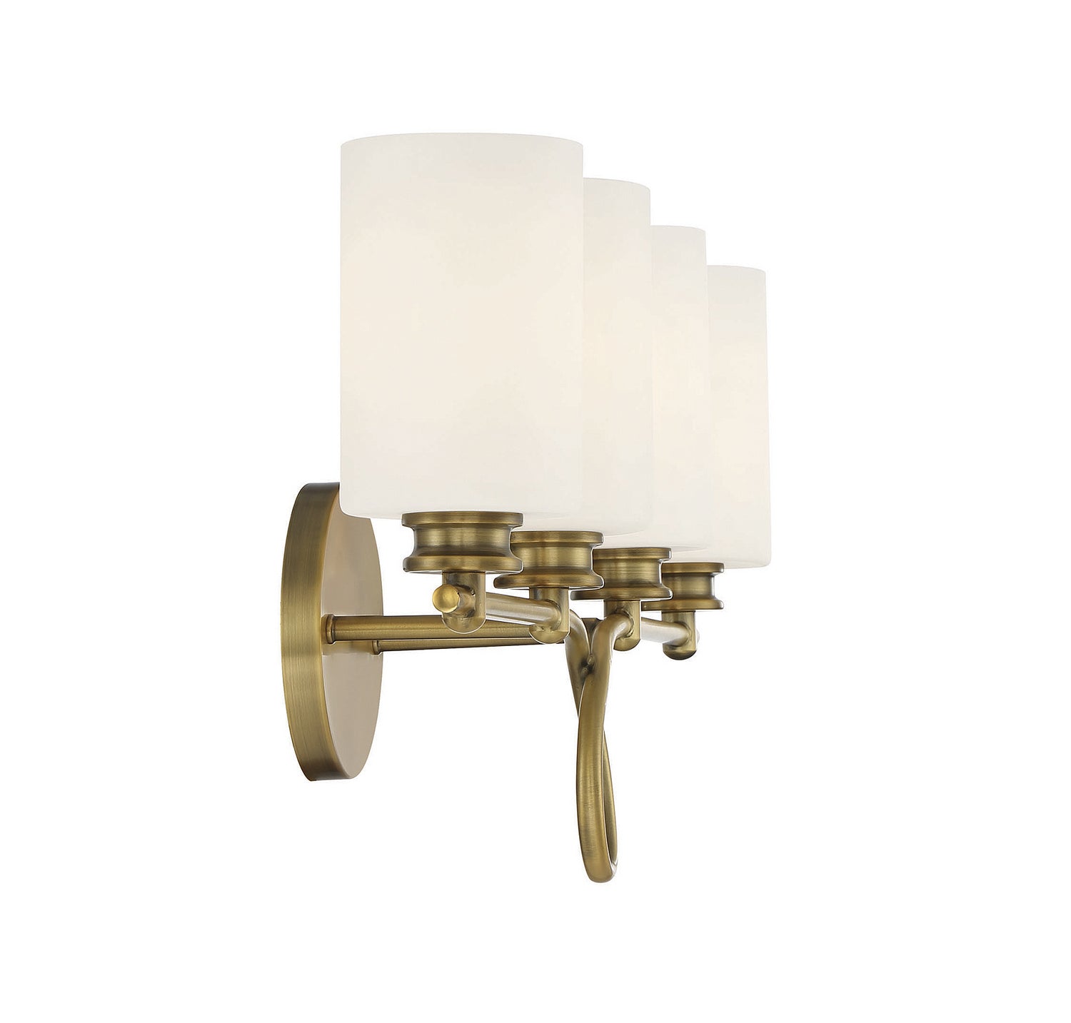 Savoy House - 8-530-4-322 - Four Light Bath Bar - Woodbury - Warm Brass