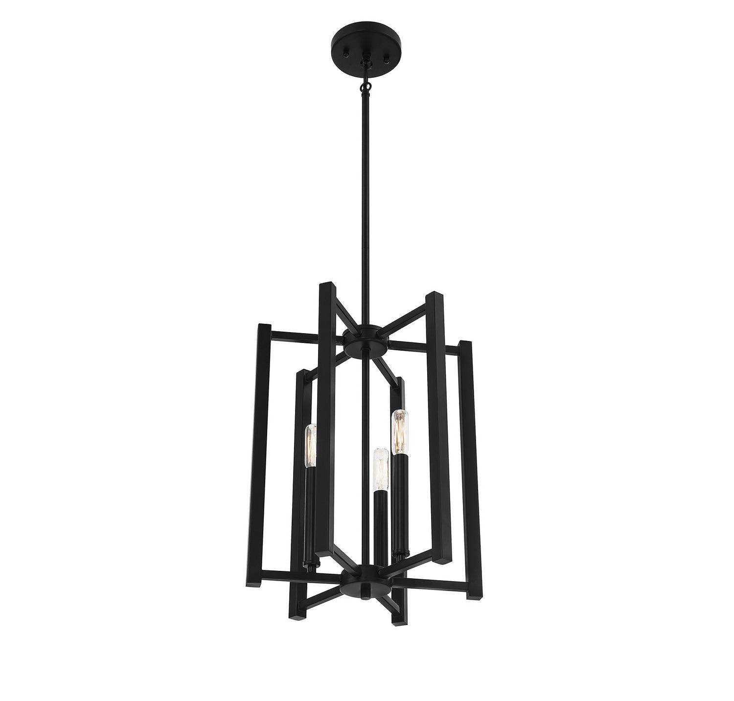 Savoy House - 3-7700-3-89 - Three Light Pendant - Benson - Matte Black