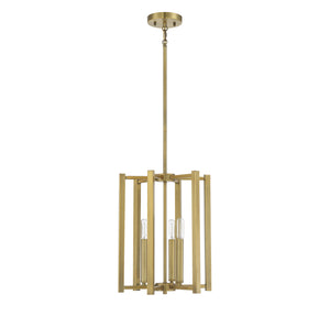 Savoy House - 3-7700-3-322 - Three Light Pendant - Benson - Warm Brass