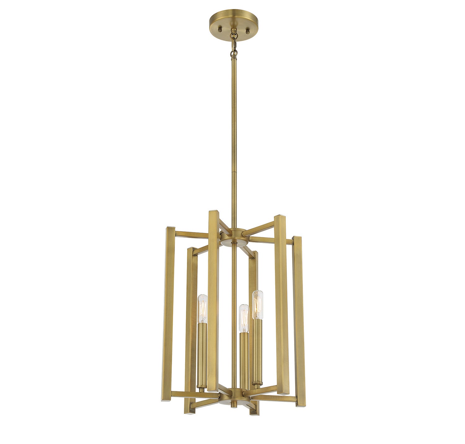 Savoy House - 3-7700-3-322 - Three Light Pendant - Benson - Warm Brass