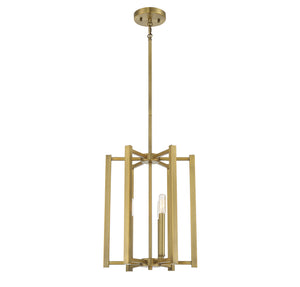 Savoy House - 3-7700-3-322 - Three Light Pendant - Benson - Warm Brass