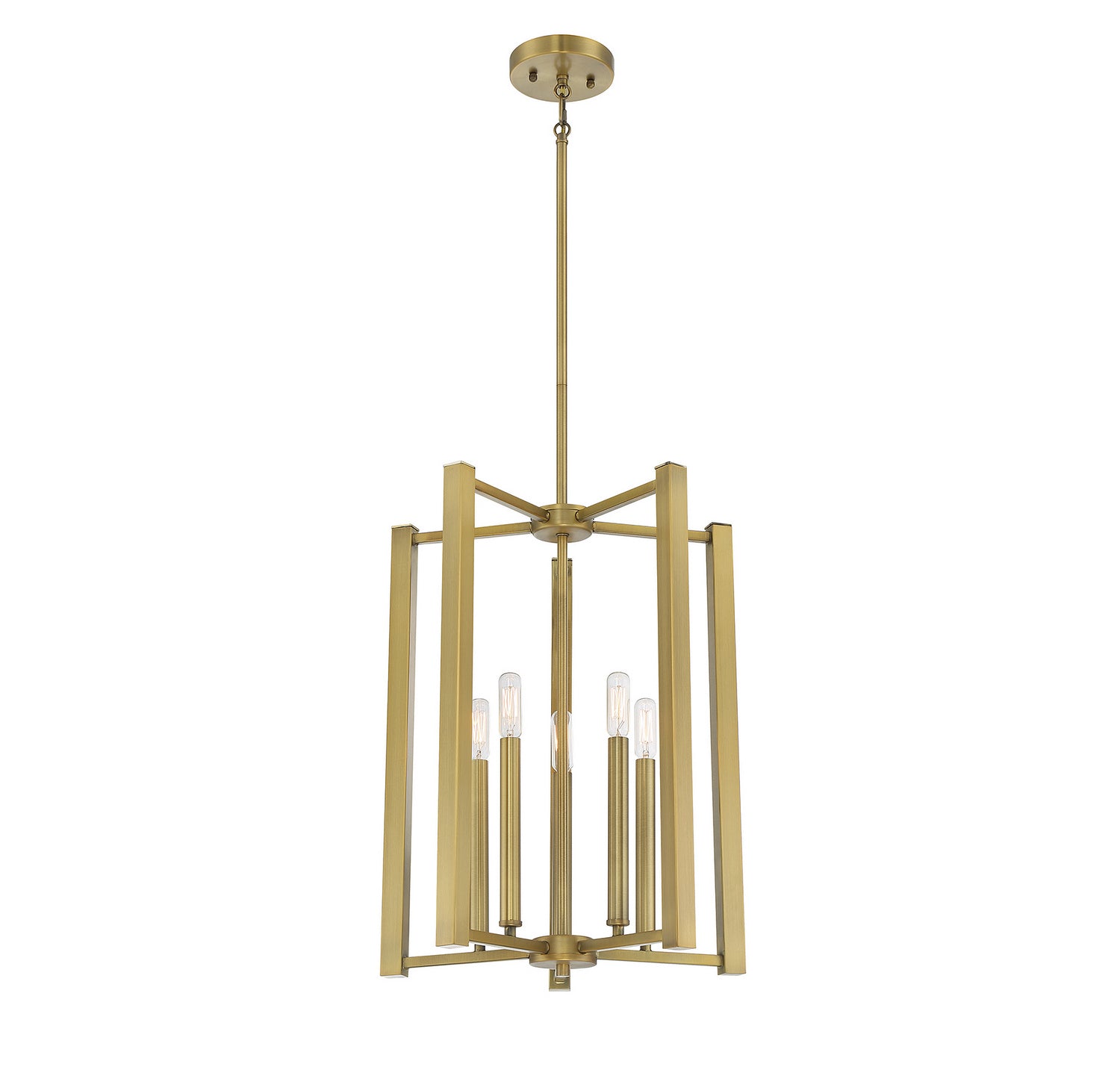 Savoy House - 3-7701-5-322 - Five Light Pendant - Benson - Warm Brass