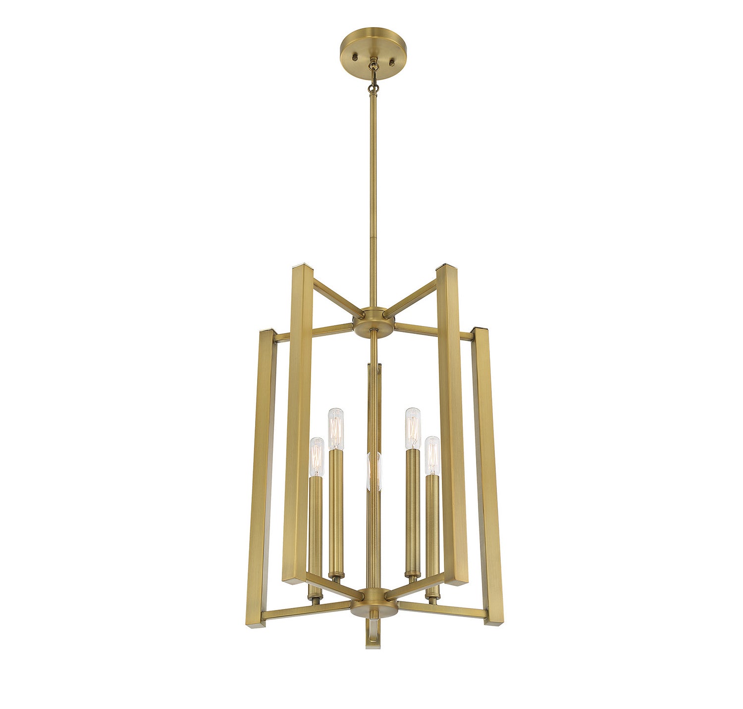 Savoy House - 3-7701-5-322 - Five Light Pendant - Benson - Warm Brass