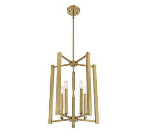 Savoy House - 3-7701-5-322 - Five Light Pendant - Benson - Warm Brass