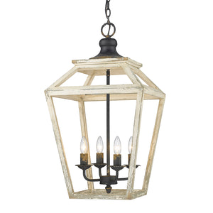 Golden - 0839-4P ABI - Four Light Pendant - Haiden - Antique Black Iron