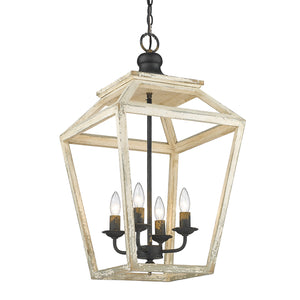 Golden - 0839-4P ABI - Four Light Pendant - Haiden - Antique Black Iron