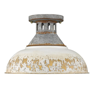 Golden - 0865-SF AGV-AI - One Light Semi-Flush Mount - Kinsley - Aged Galvanized Steel