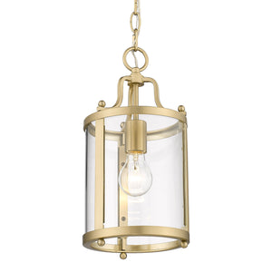 Golden - 1157-M1L BCB-CLR - One Light Mini Pendant - Payton BCB - Brushed Champagne Bronze