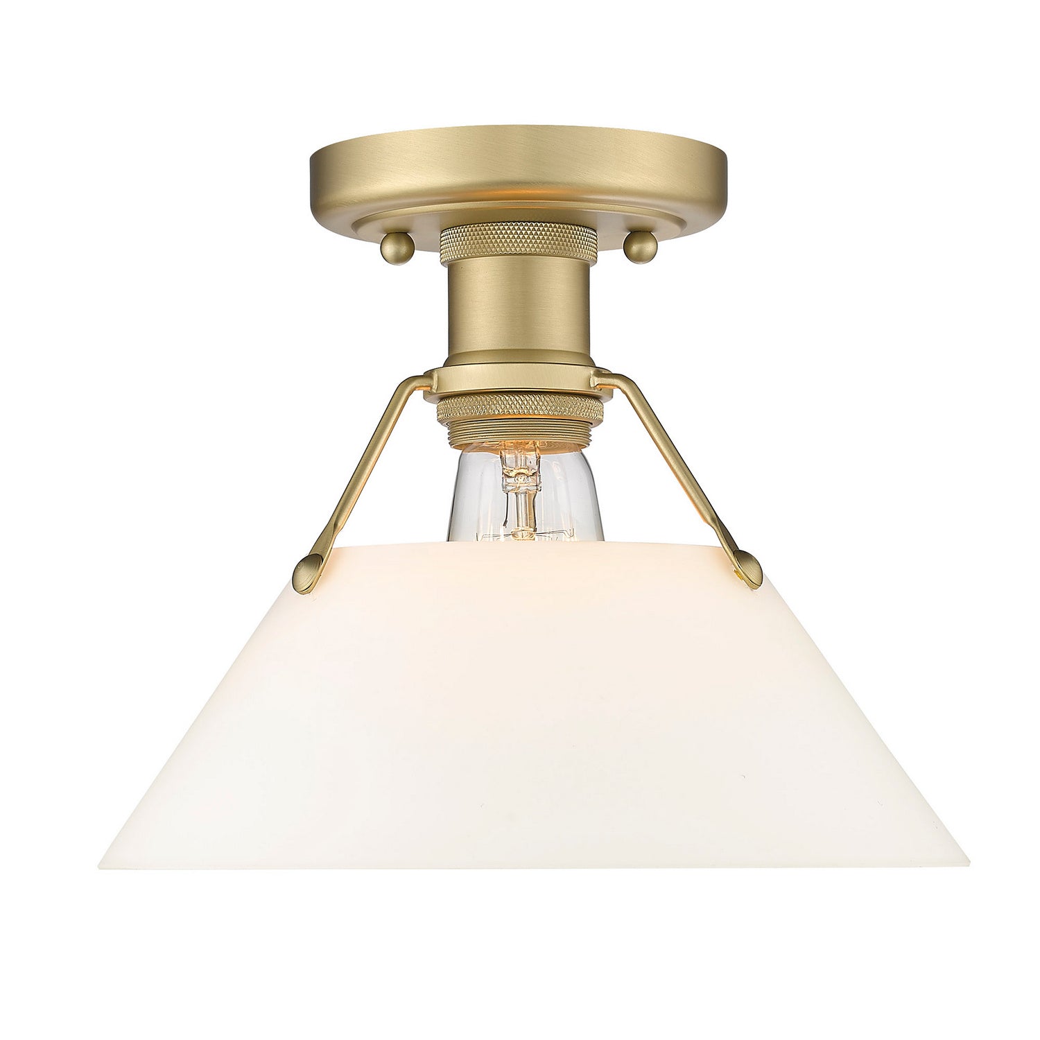 Golden - 3306-FM BCB-OP - One Light Flush Mount - Orwell BCB - Brushed Champagne Bronze