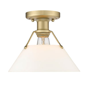 Golden - 3306-FM BCB-OP - One Light Flush Mount - Orwell BCB - Brushed Champagne Bronze