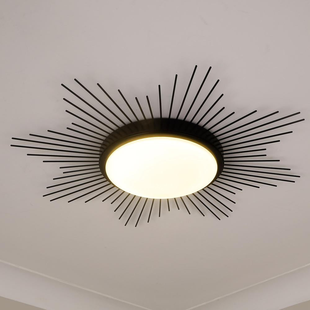 Golden - 9126-FM24 BLK-OP - LED Flush Mount - Kieran - Matte Black