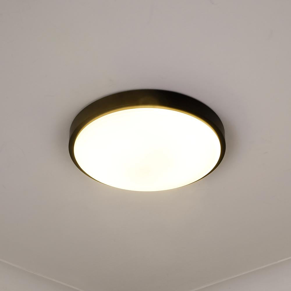 Golden - 9128-FM13 BLK-OP - LED Flush Mount - Gabi - Matte Black