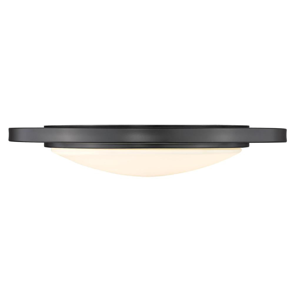 Golden - 9130-FM17 BLK-OP - LED Flush Mount - Astra - Matte Black