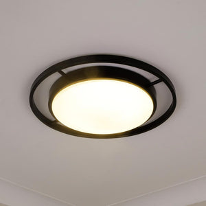 Golden - 9130-FM17 BLK-OP - LED Flush Mount - Astra - Matte Black