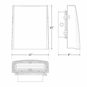 Westgate - LWAX-MD-20-50W-MCTP - Wall Pack - Bronze