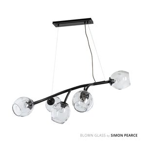 Hubbardton Forge - 138573-SKT-STND-10-ZM0588 - Seven Light Pendant - Vine - Black