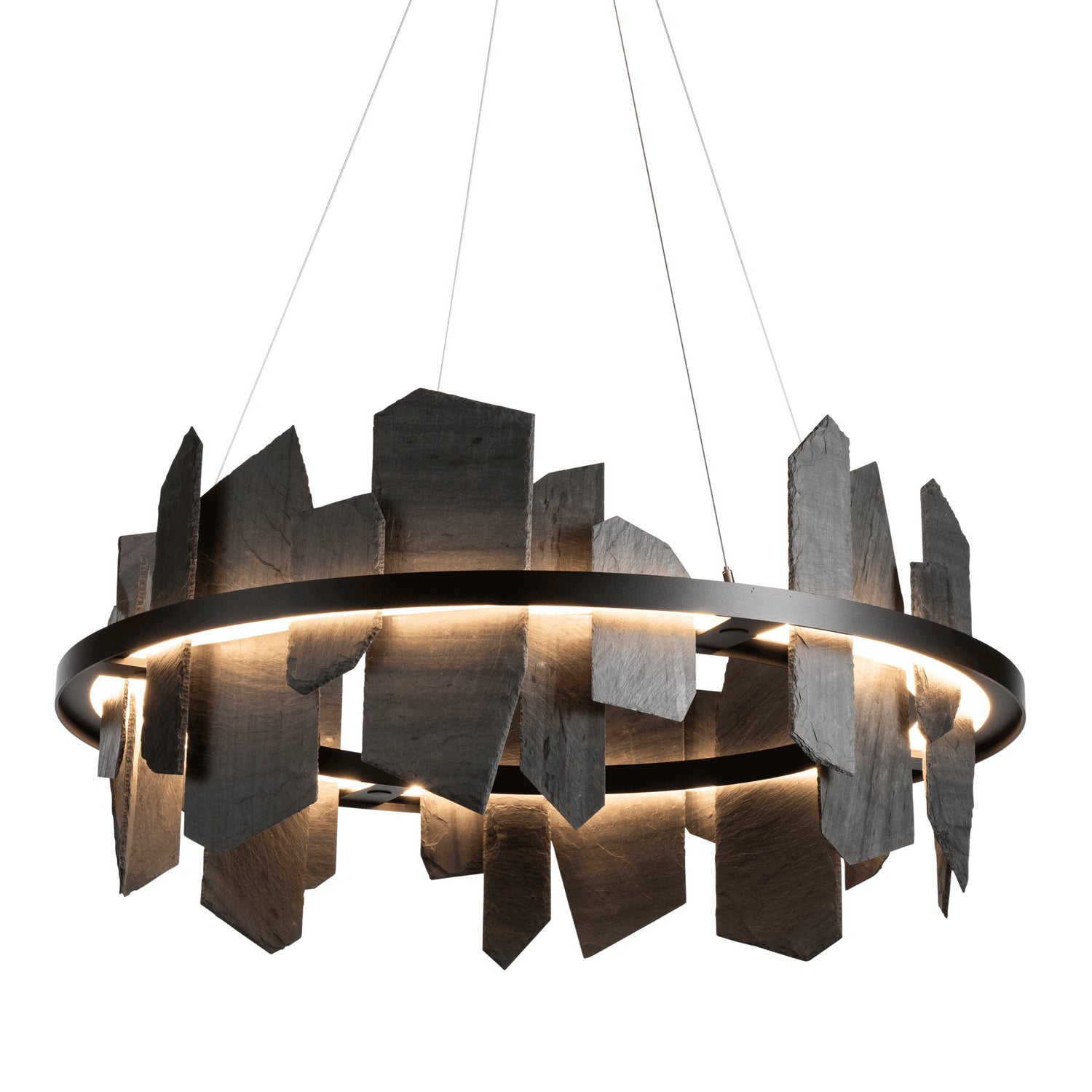 Hubbardton Forge - 139665-LED-STND-10-SL - Ardesia Circular LED Pendant - Ardesia - Black