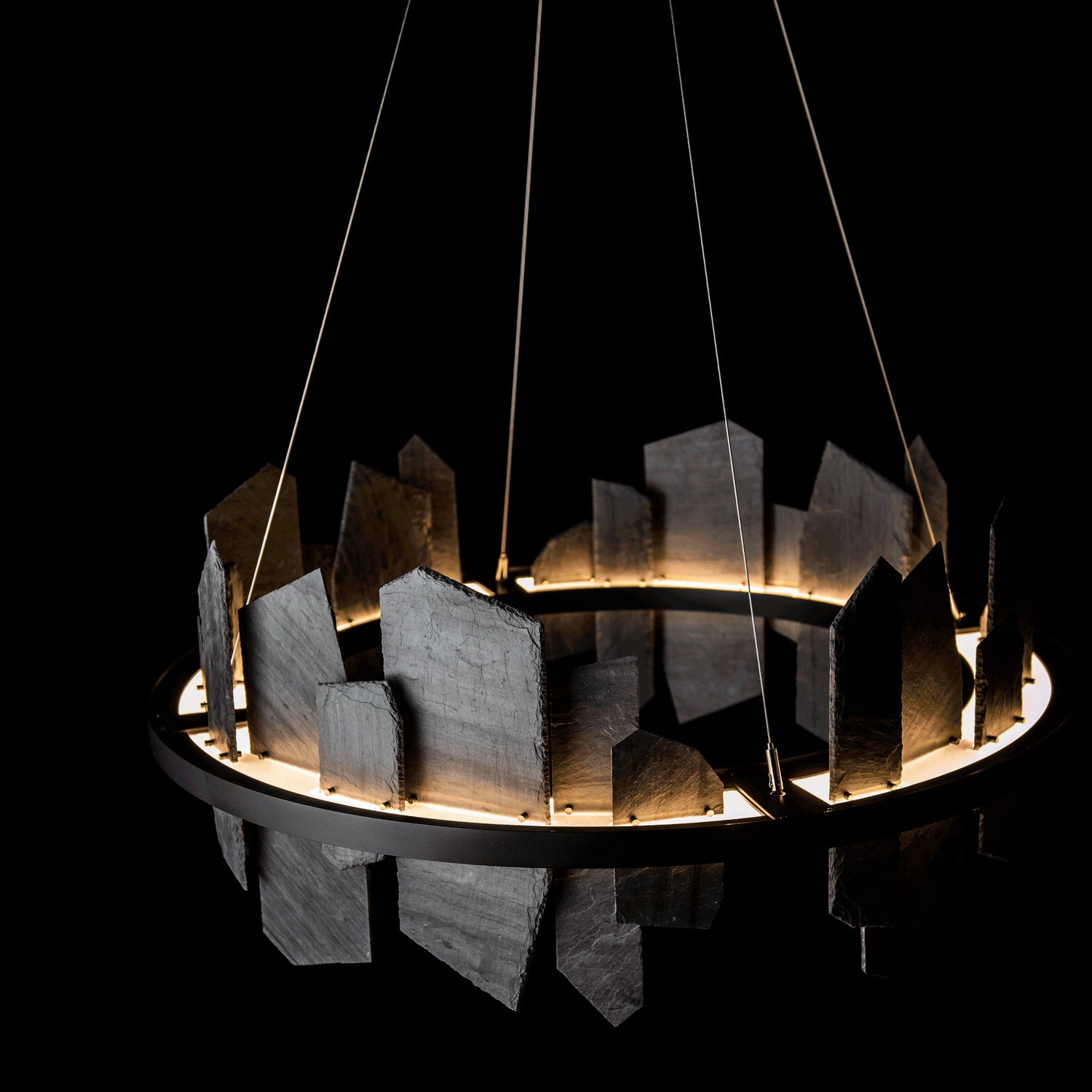Hubbardton Forge - 139665-LED-STND-10-SL - Ardesia Circular LED Pendant - Ardesia - Black