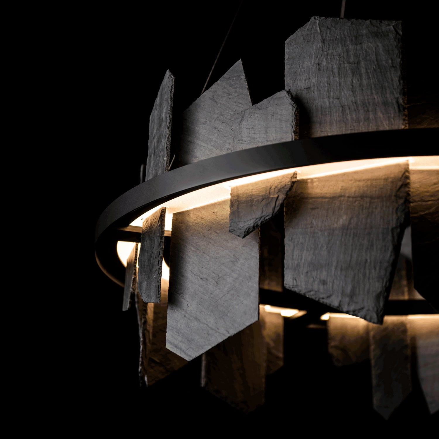 Hubbardton Forge - 139665-LED-STND-10-SL - Ardesia Circular LED Pendant - Ardesia - Black
