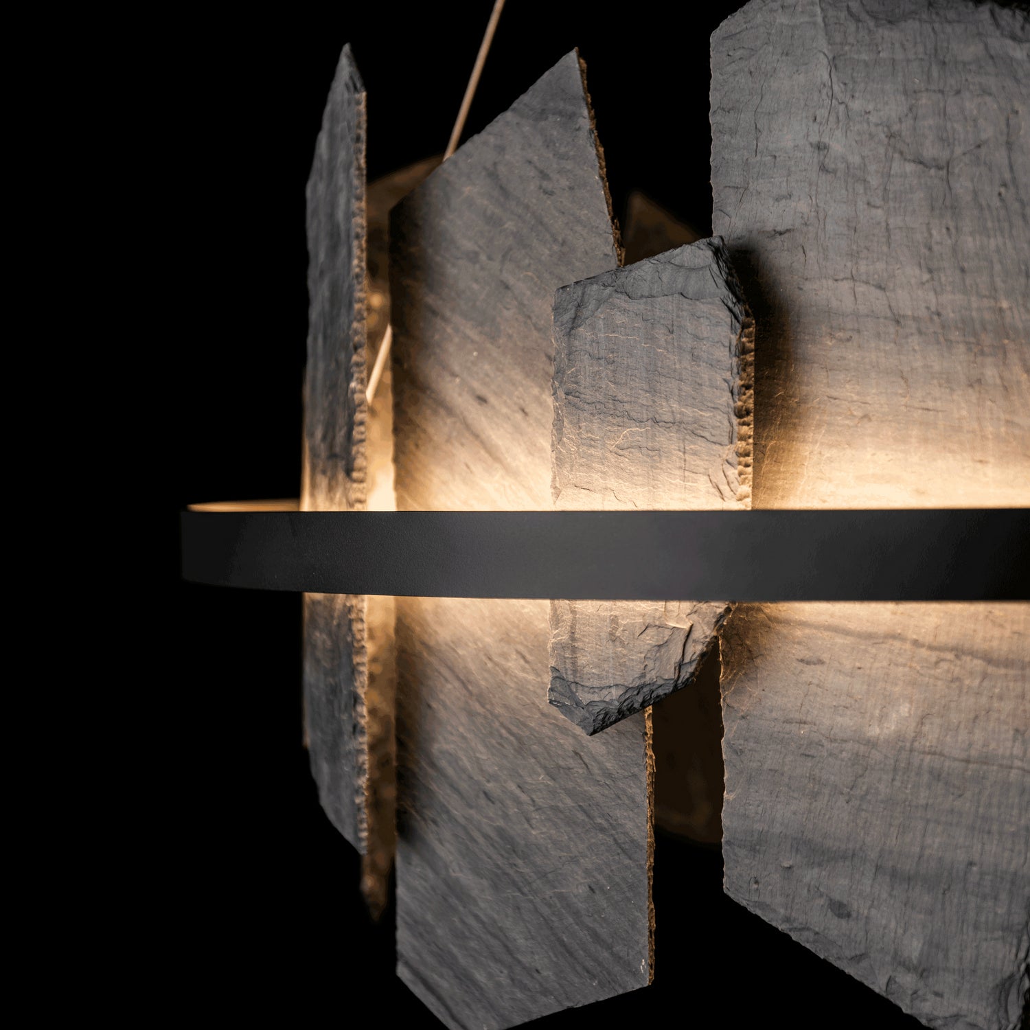 Hubbardton Forge - 139665-LED-STND-10-SL - Ardesia Circular LED Pendant - Ardesia - Black