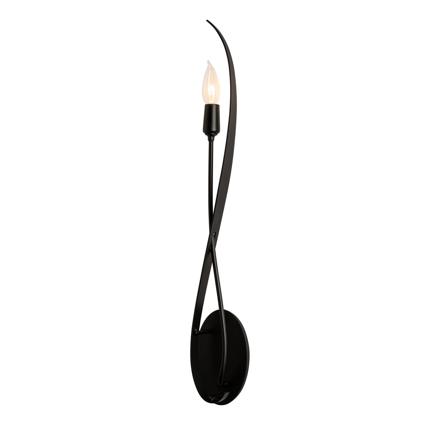 Hubbardton Forge - 209120-SKT-10 - One Light Wall Sconce - Willow - Black