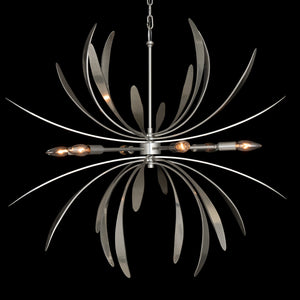 Hubbardton Forge - 104350-SKT-85 - Six Light Chandelier - Dahlia - Sterling