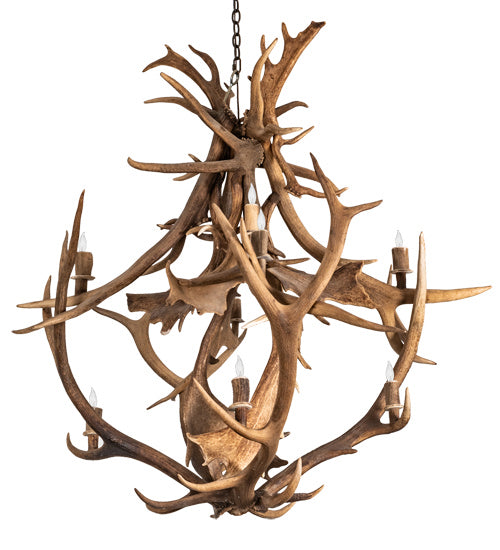 Meyda Tiffany - 212275 - Ten Light Chandelier - Antlers - Mahogany Bronze