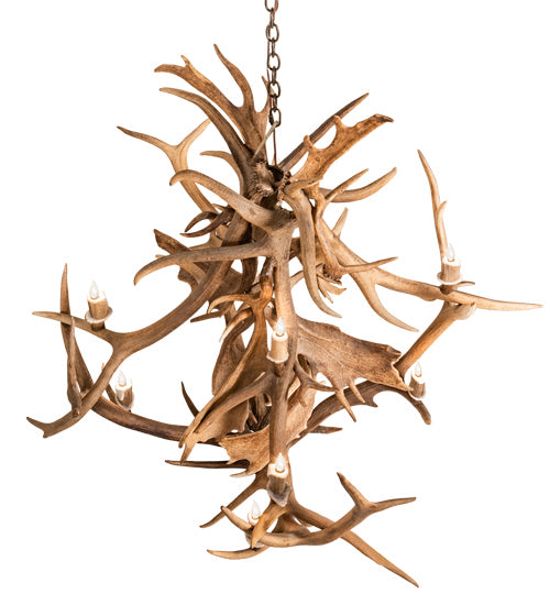 Meyda Tiffany - 212275 - Ten Light Chandelier - Antlers - Mahogany Bronze