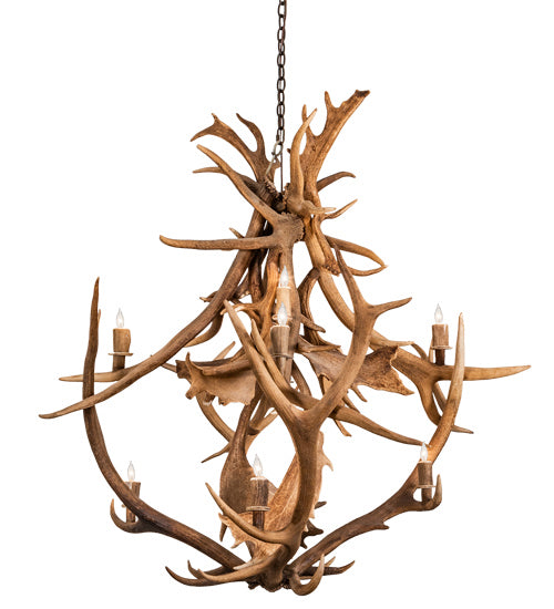 Meyda Tiffany - 212275 - Ten Light Chandelier - Antlers - Mahogany Bronze