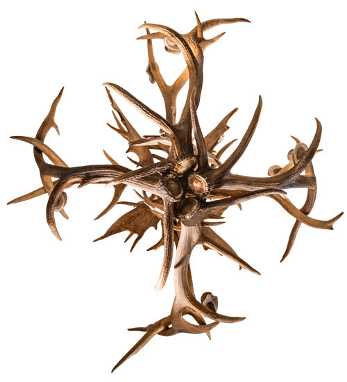 Meyda Tiffany - 212275 - Ten Light Chandelier - Antlers - Mahogany Bronze