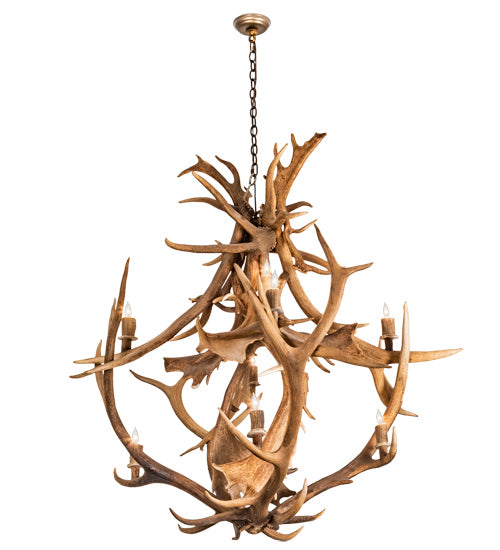 Meyda Tiffany - 212275 - Ten Light Chandelier - Antlers - Mahogany Bronze