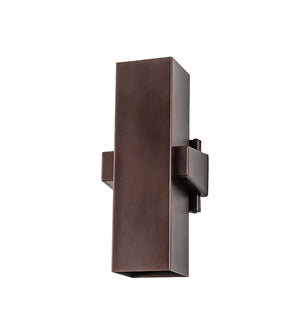 Meyda Tiffany - 238928 - Two Light Wall Sconce - Quadrato - Mahogany Bronze