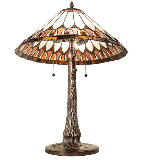 Meyda Tiffany - 242005 - Six Light Table Lamp - Tuscaloosa - Mahogany Bronze