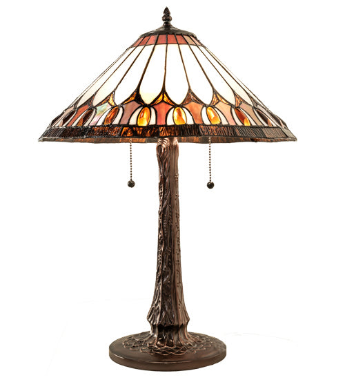 Meyda Tiffany - 242005 - Six Light Table Lamp - Tuscaloosa - Mahogany Bronze